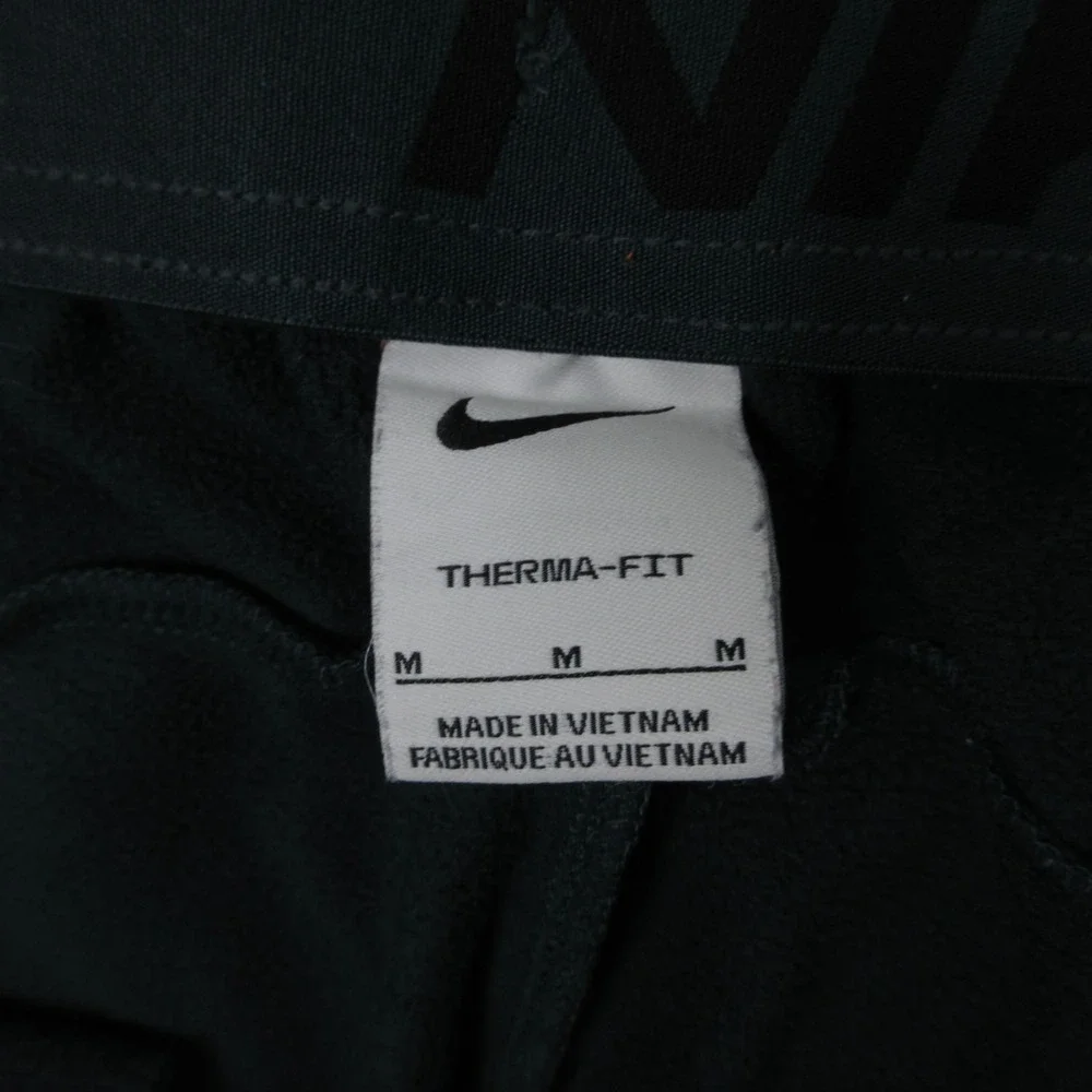 Nike Sweatpants Mens Medium Green Thermafit Fleece Joggers Activewear Gym Sport